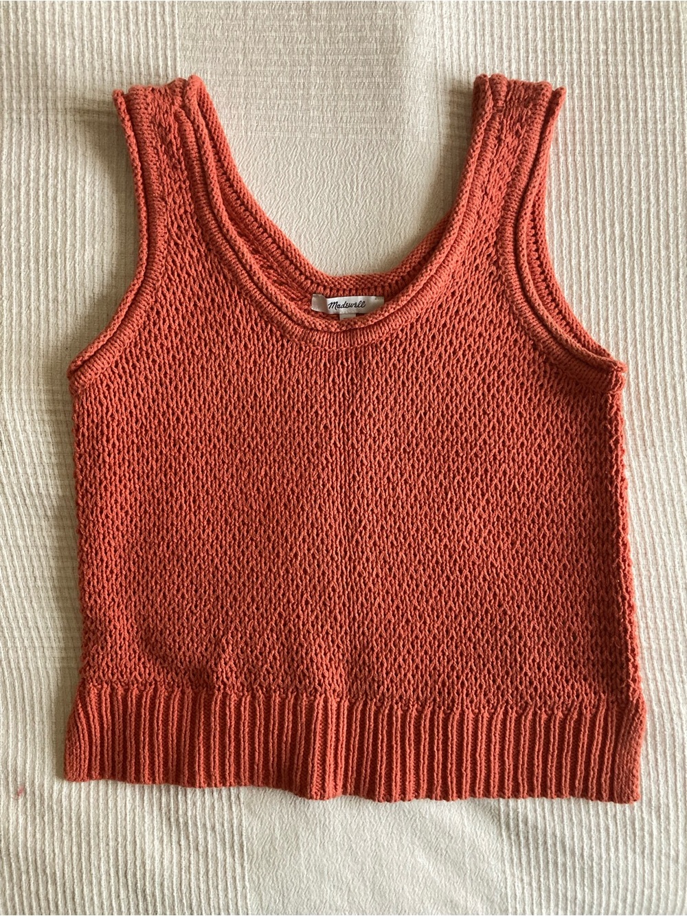 Madewell pumpkin sweater vest